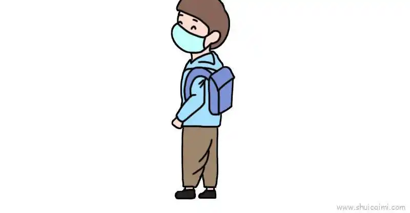 戴口罩小男孩儿童画怎么画戴口罩小男孩简笔画简单又好看