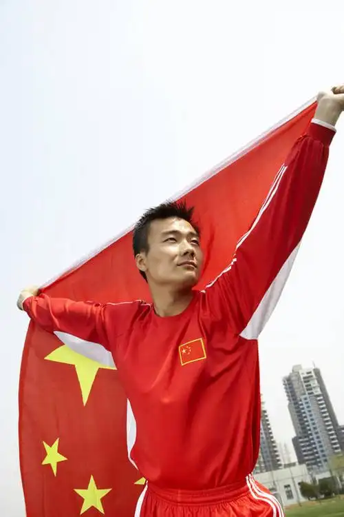 城市风光,城市,旗帜,国旗,北京,日光,中国,亚洲,仅一个男性,仅一个人