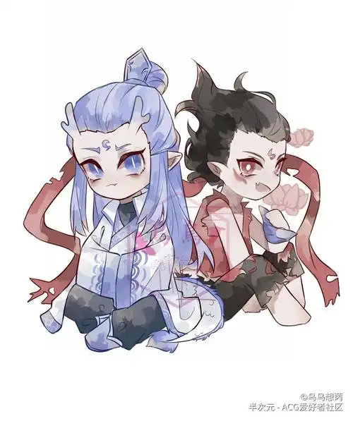 哪吒和敖丙的q版形象真的好可爱啊