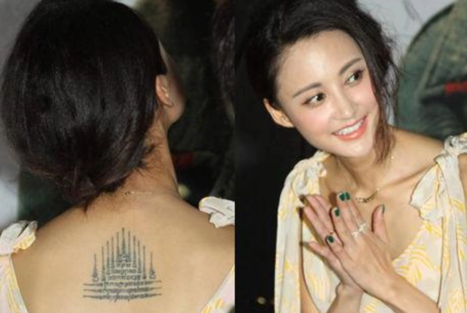 杨幂,手背上的刺青赫然呈现,杨幂刺青图案好似阿拉伯数字8,但又全然不
