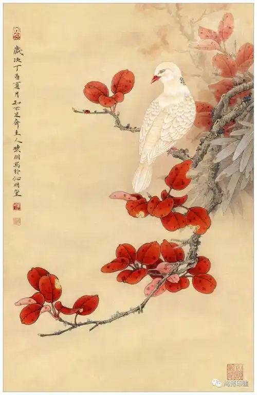 李晓明工笔花鸟90幅,张张精彩,值得一看!