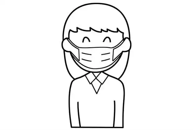 戴口罩的小女孩简笔画简单又好画