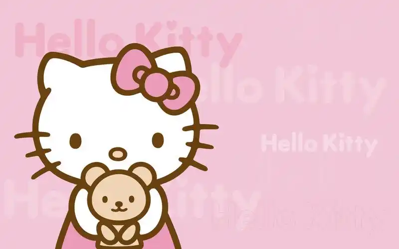 首页 桌面壁纸 卡通动漫 红色蝴蝶结可爱hello kitty卡通宽屏壁纸1920