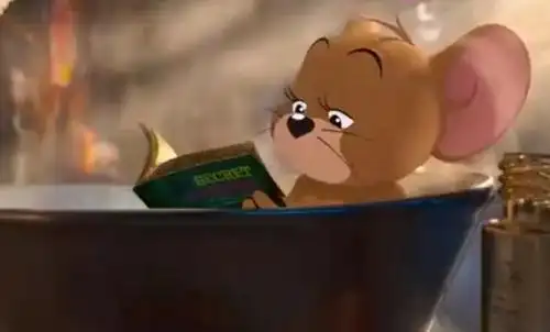 电影版的《猫和老鼠》中杰瑞在看书