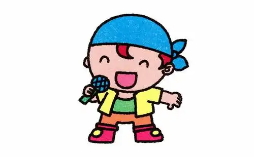 歌手简笔画图片