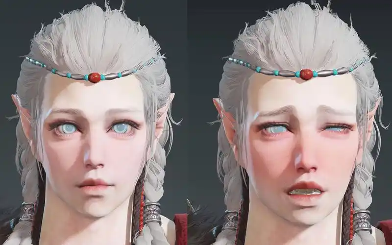 沙漠公主|特木耳捏脸|永劫无间沙男捏脸|茫茫沙漠中的美人,水蓝色瞳孔