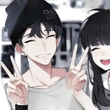 情侣头像动漫高清图片可爱唯美超甜的情头一对两张动漫图片