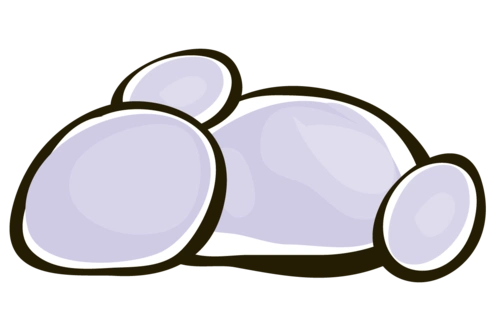 卡通手绘简笔画石头插画图片