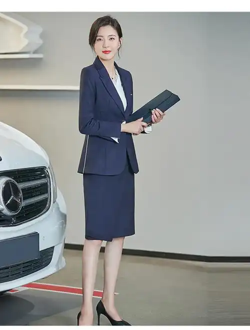 陈宣善律师服职业灰色西服套装律师置业顾问西装工作服定制房地产气质