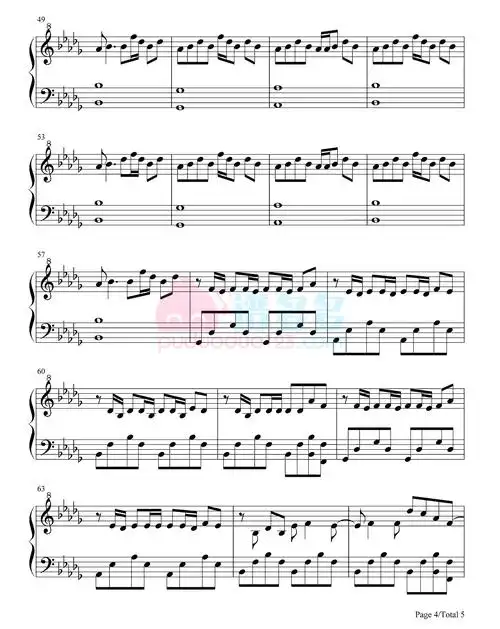 安苏羽,傅梦彤《潮汐》钢琴谱