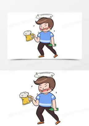 卡通喝醉酒的人免抠素材260卡通手绘朋友一起醉酒喝多了素材201手绘