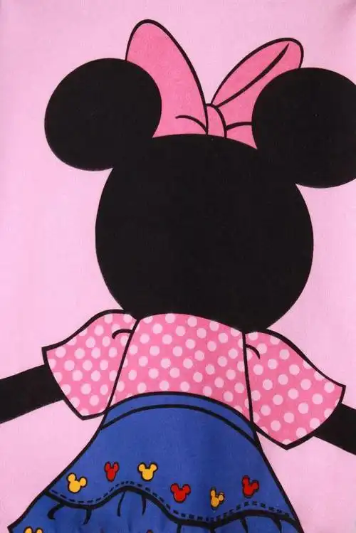 原宿学院风卡通米奇米妮可爱蝴蝶结领结印花长袖加厚卫衣加绒