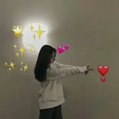 发射爱心箭闺蜜头像高清好看的biu发射爱心的的闺蜜头像图片