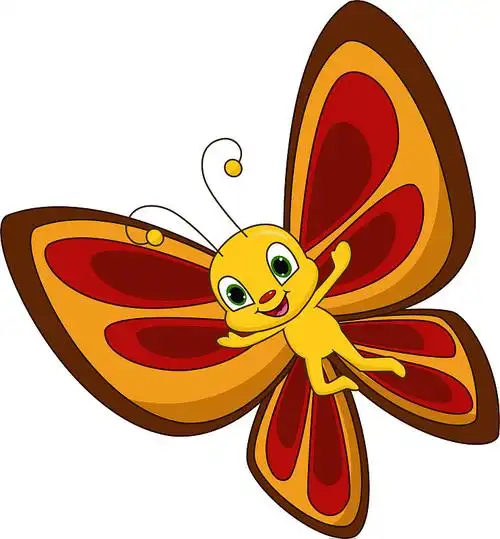 有趣的蝴蝶卡通