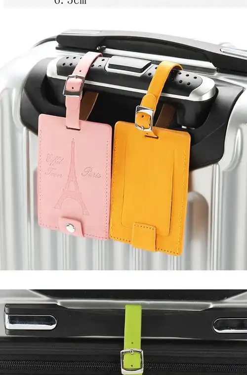 旅行用品pu行李牌皮革托运牌飞机标签牌旅行箱吊牌登机牌翻盖 铁塔