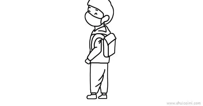 戴口罩小男孩儿童画怎么画戴口罩小男孩简笔画简单又好看